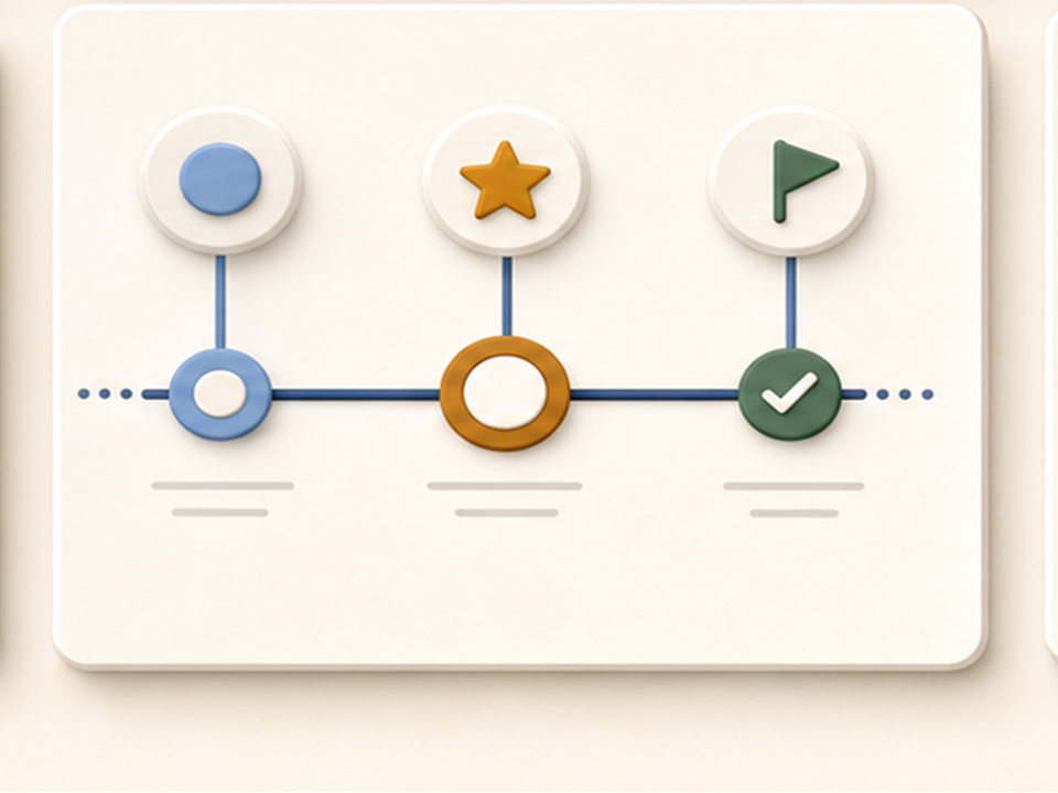Generated changelog illustration showing release milestones connected by a timeline.
